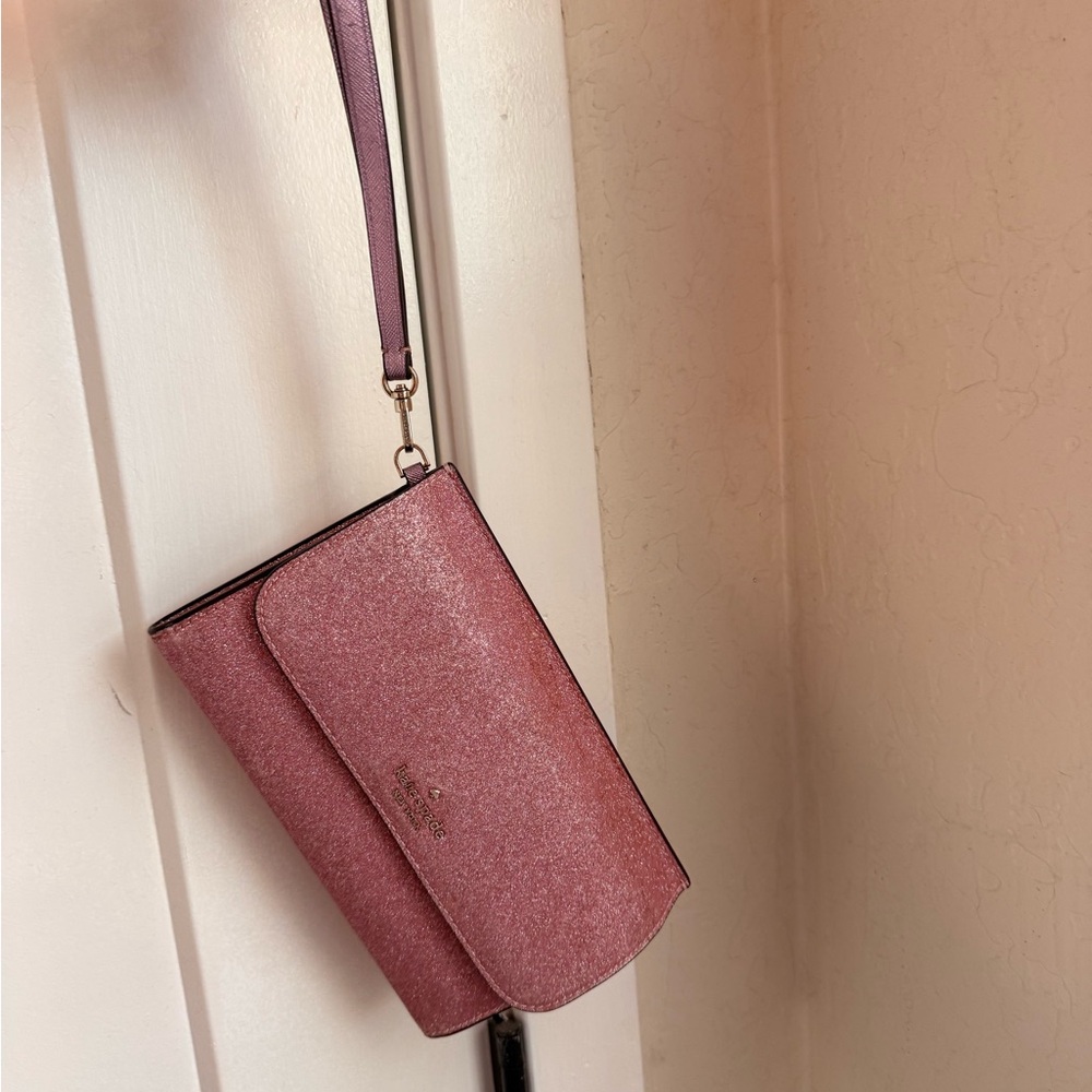 Kate Spade Pink Glitter Wristlet